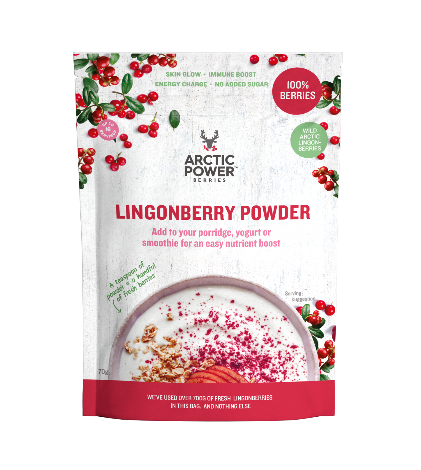Arctic Power Berries - Vad Vörös Áfonya Por 70g