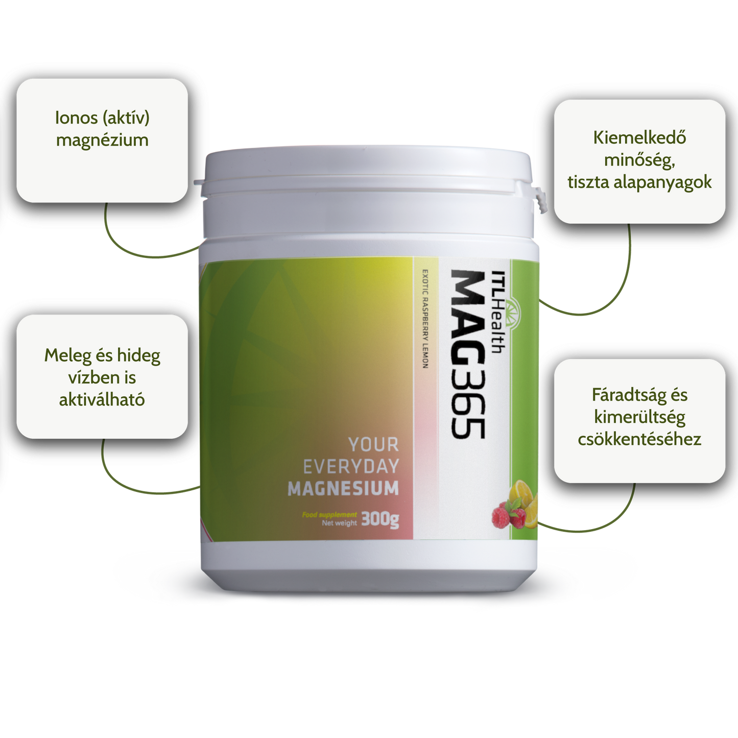 MAG365 Egzotikus Málna-Citrom Magnézium Por