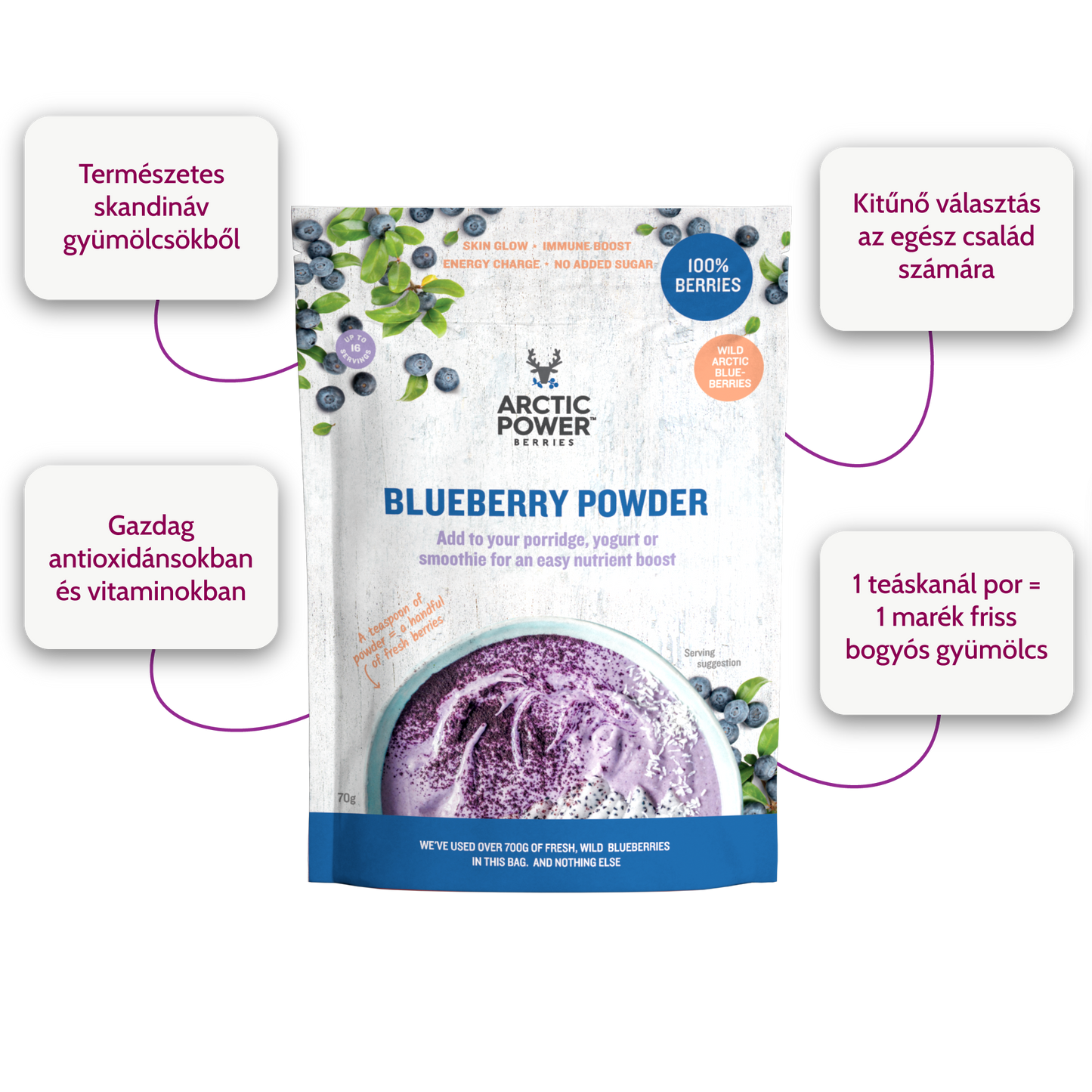 Arctic Power Berries - Vad Erdei Áfonya Por 70g